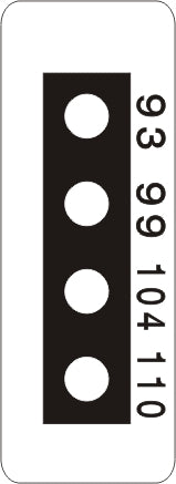 4 Level Micro Temperature Indicator Labels 40°C to 224°C