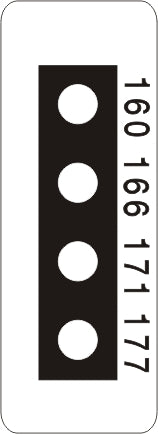 4 Level Micro Temperature Indicator Labels 40°C to 224°C