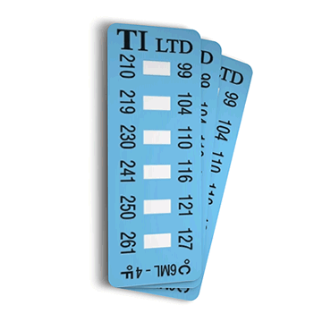 Temperature Indicator Strips | 6 Level Labels 29ºC-290ºC - RetortChecks