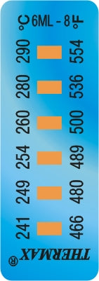 6 Level Temperature Indicator Labels 29ºC to 290ºC