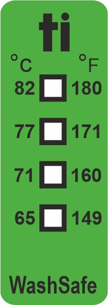 WashSafe Dishwasher Temperature Indicator Label 65ºC to 82ºC